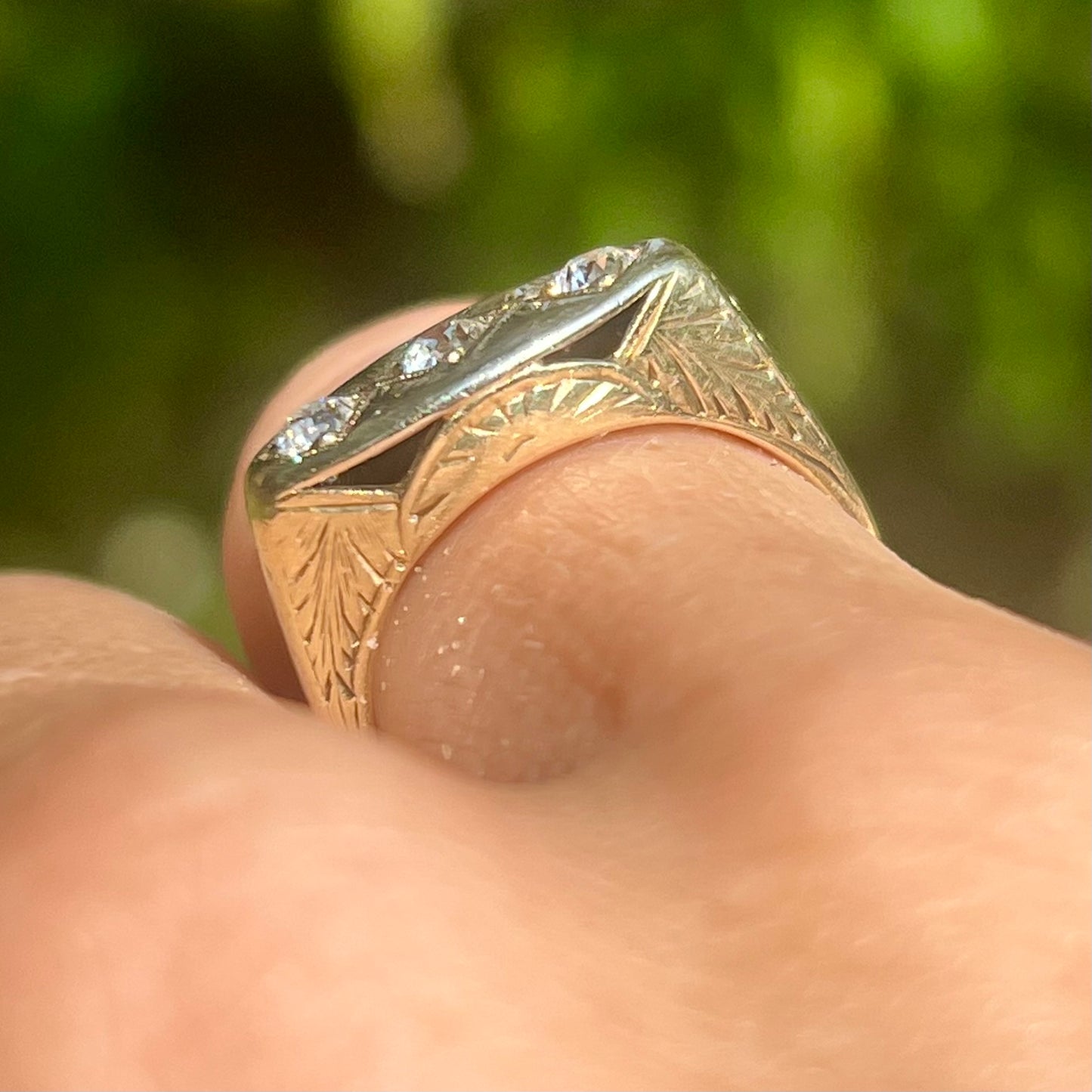 Antique Art Deco Diamond Trilogy Ring