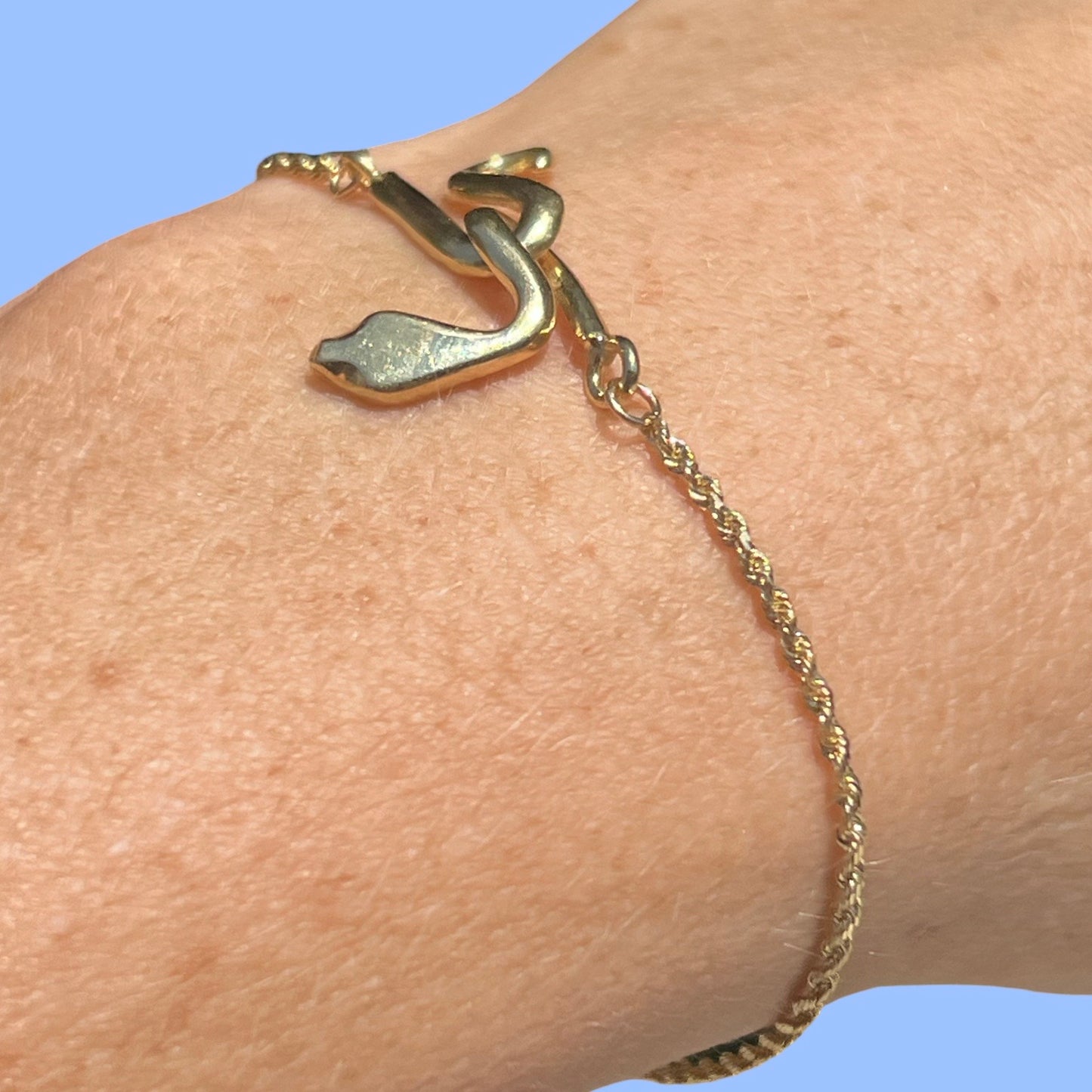 Upcycled 18k Snake Clasp Bracelet