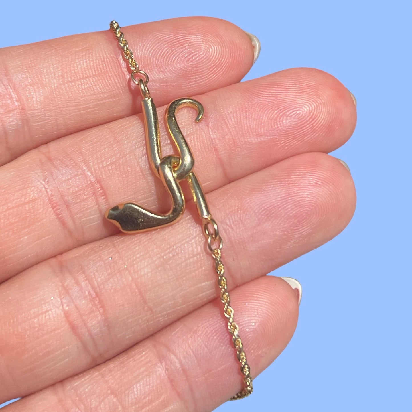 Upcycled 18k Snake Clasp Bracelet