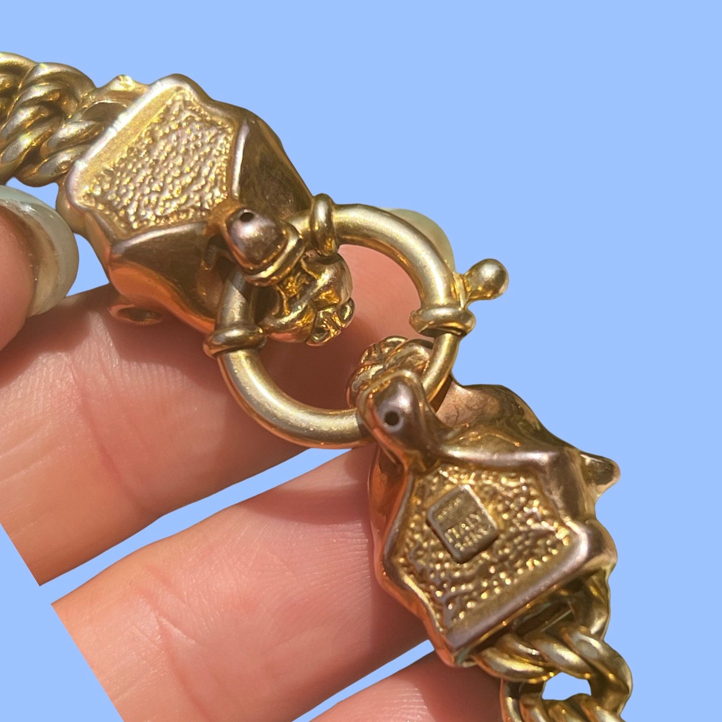 Vintage 14k Double Panther Head Bracelet