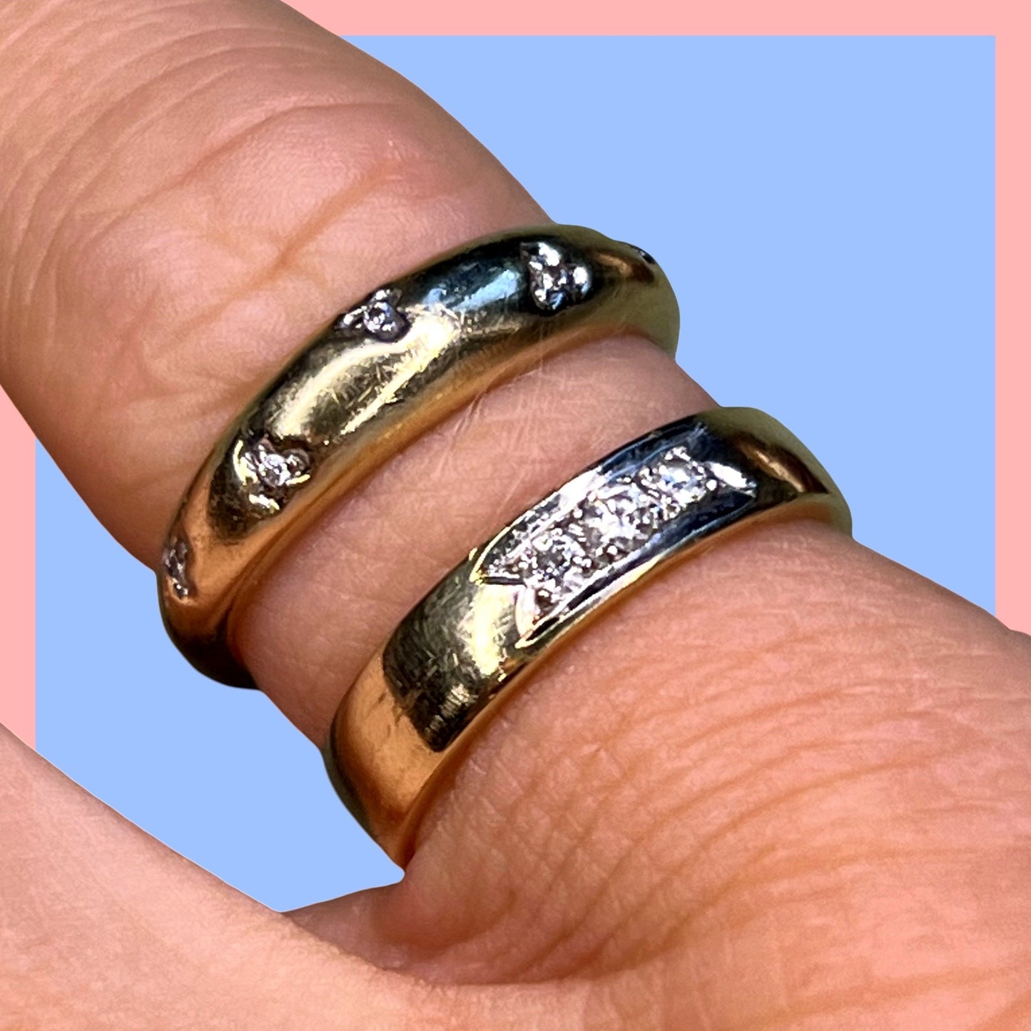 Vintage 14k Diamond Band