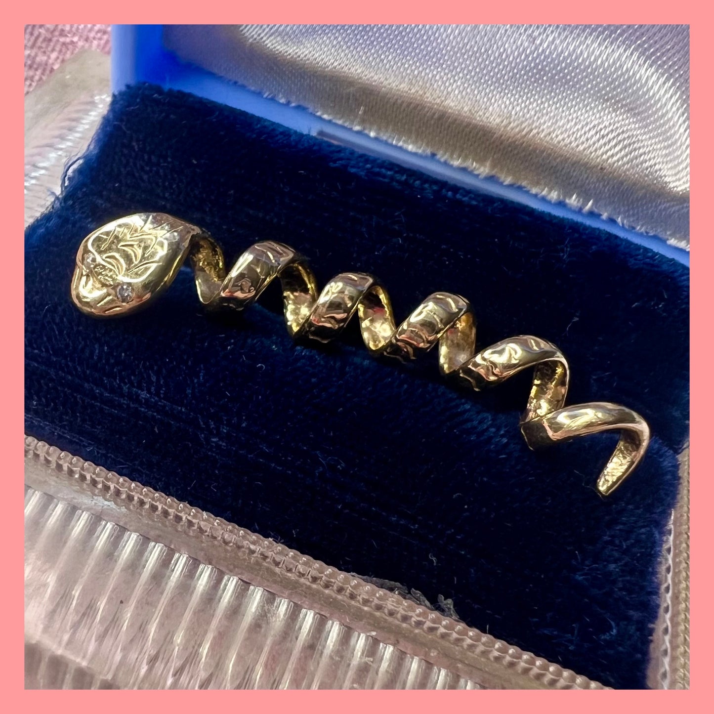 Upcycled 10k Snake Coil Charm Holder