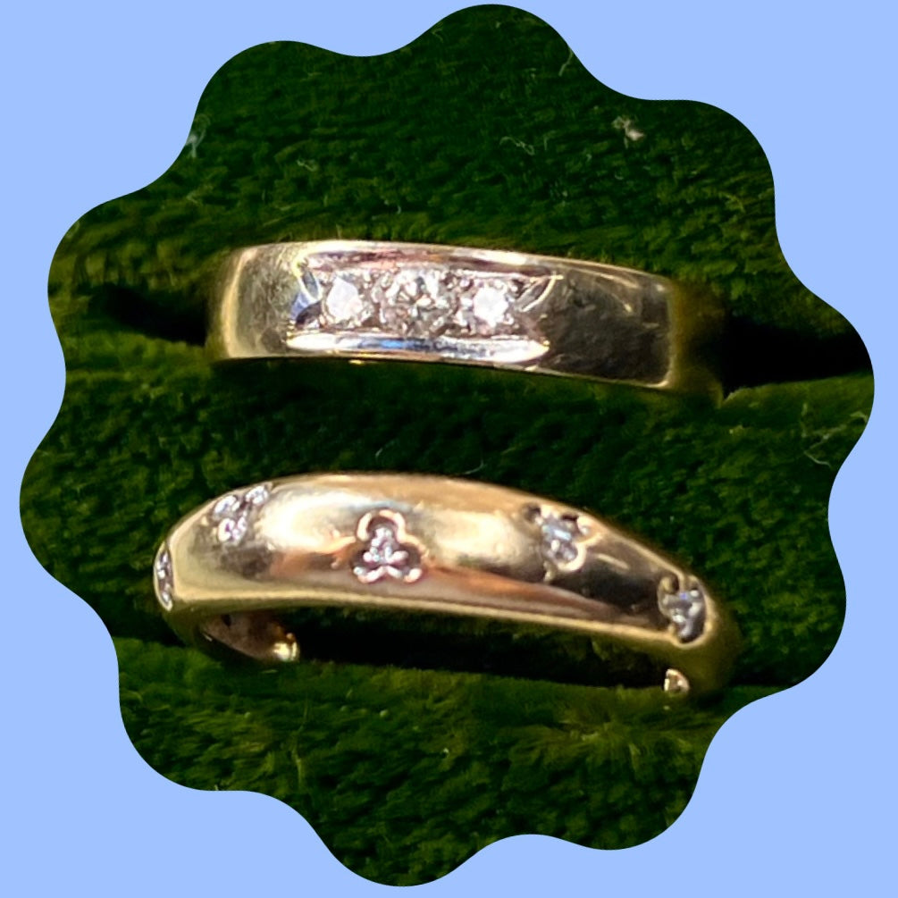 Vintage 14k Diamond Band