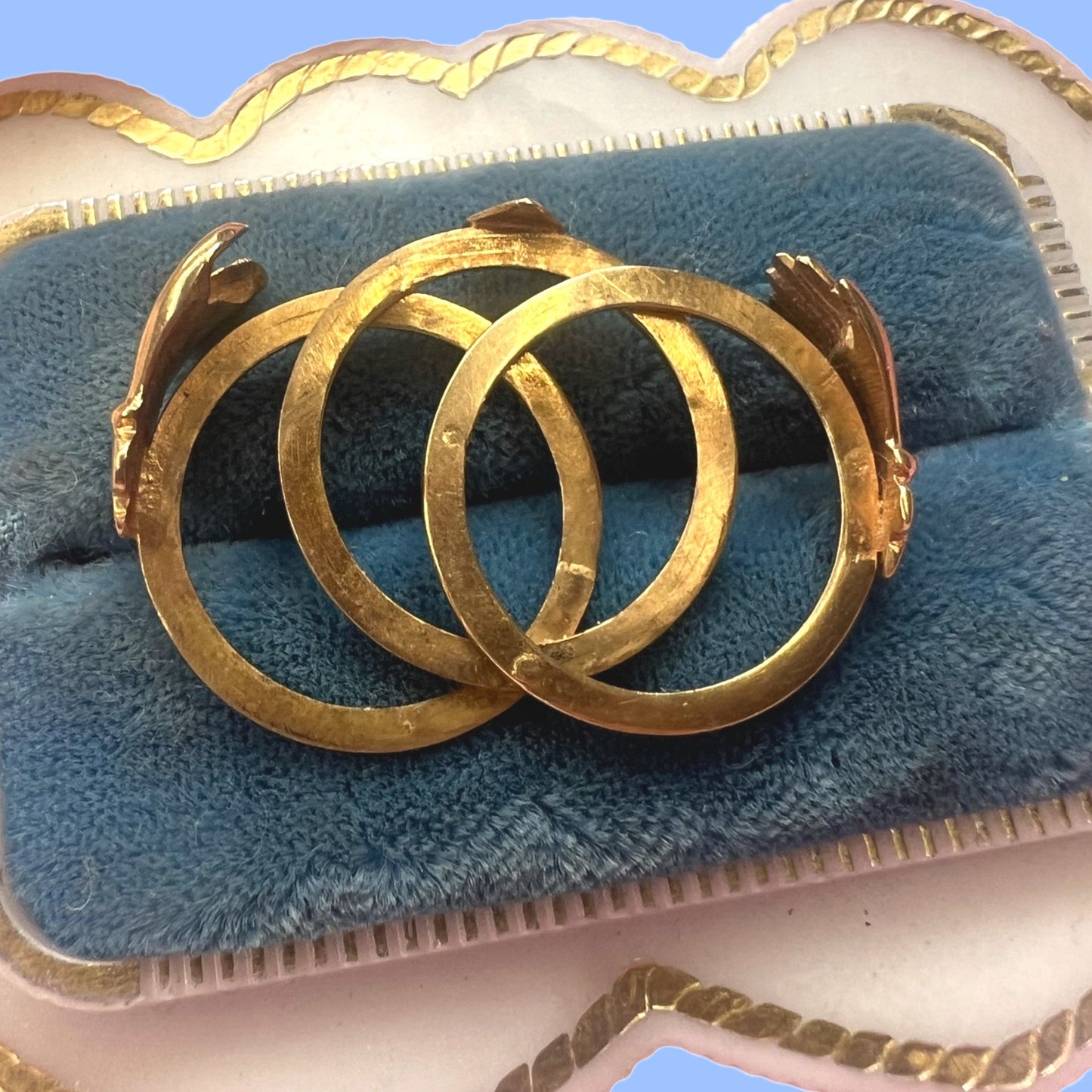 Vintage 18k Fede GImmel RIng