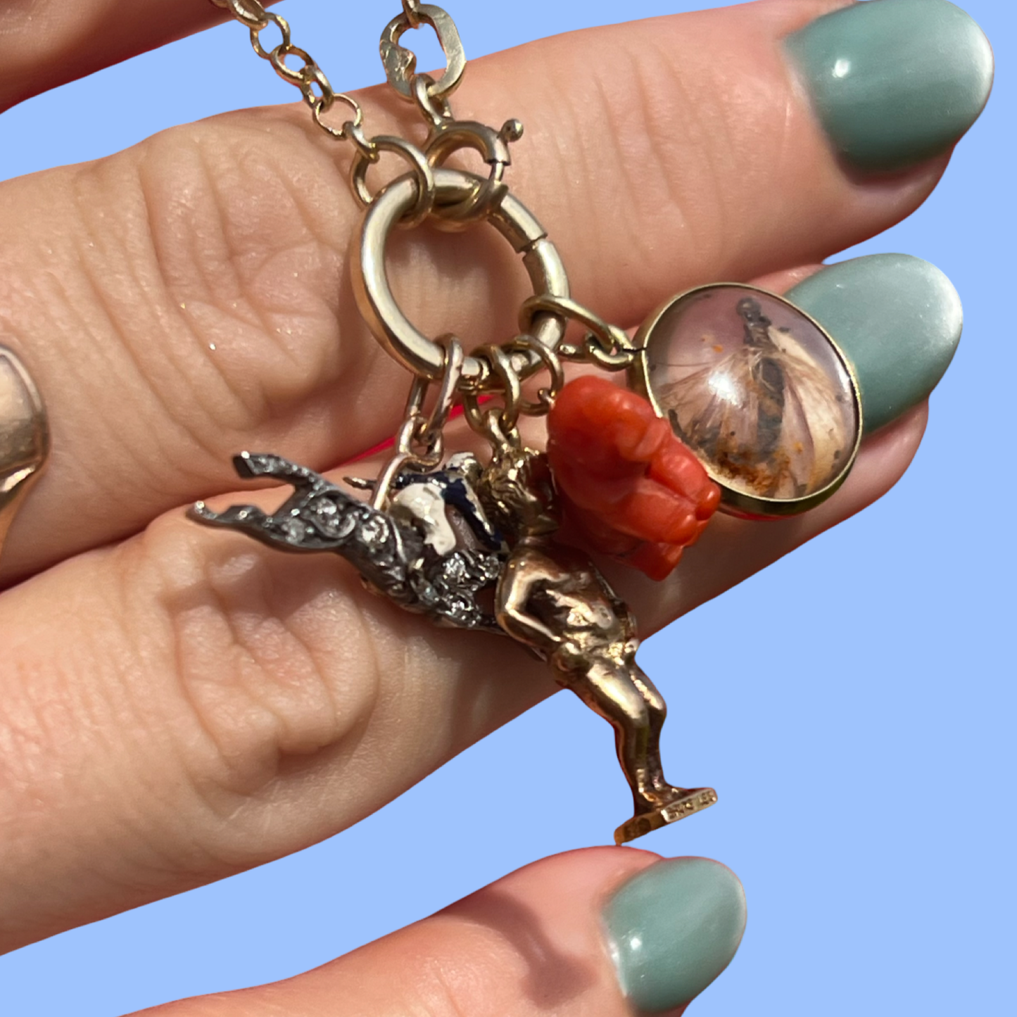 Vintage 14k Charm Holder