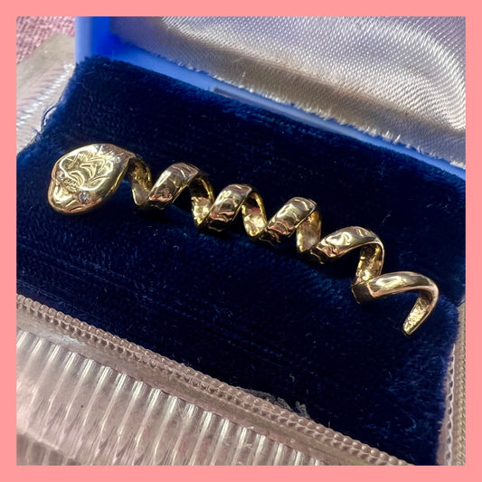 Upcycled 10k Snake Coil Charm Holder